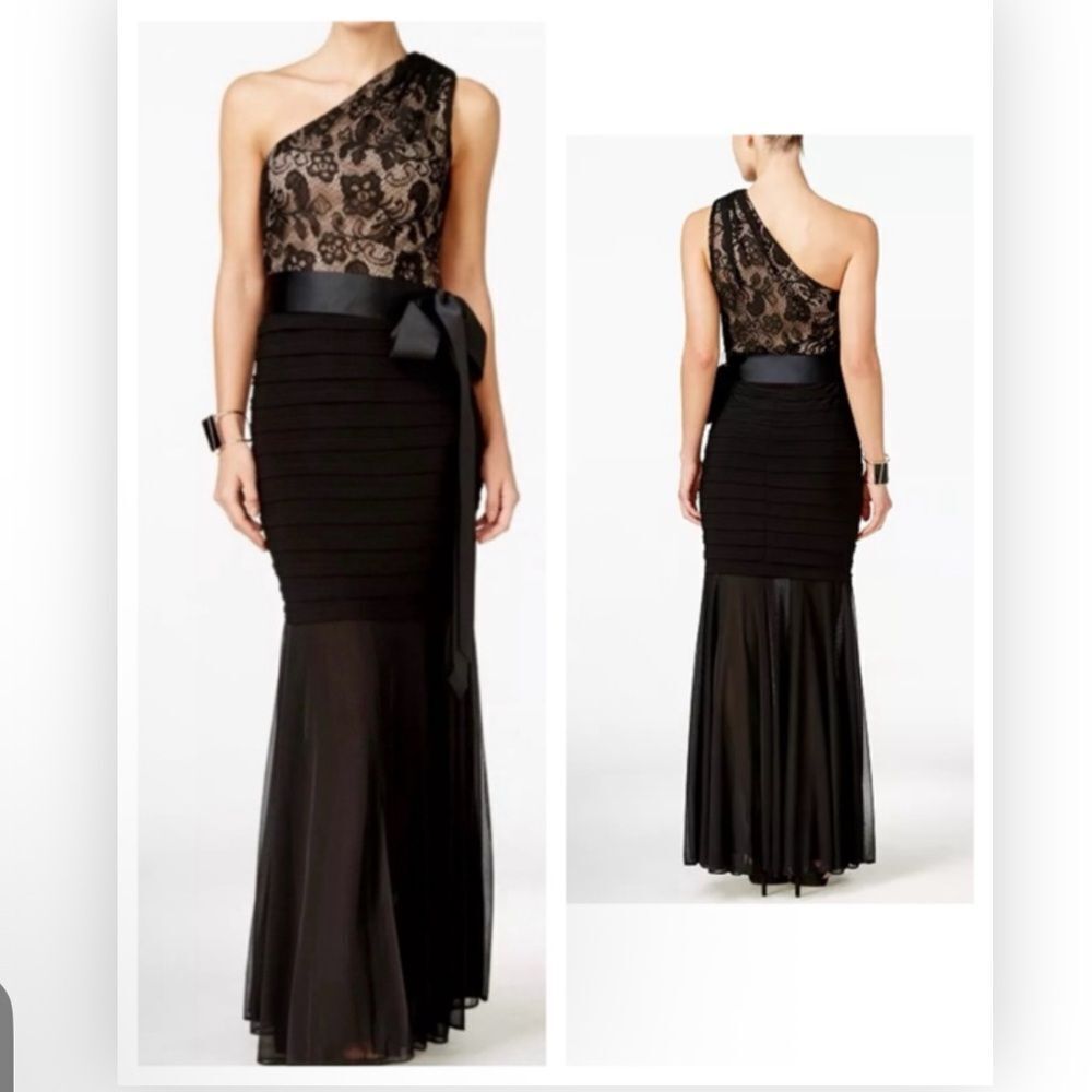 Betsy & Adam B1149 One Shoulder Dress $260